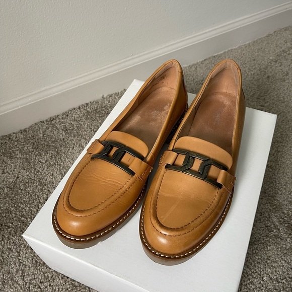 Rockport Women's Kacey Chain Loafers Elegant Tan Career Comfy Bussines Size 8.5 - Picture 2 of 10